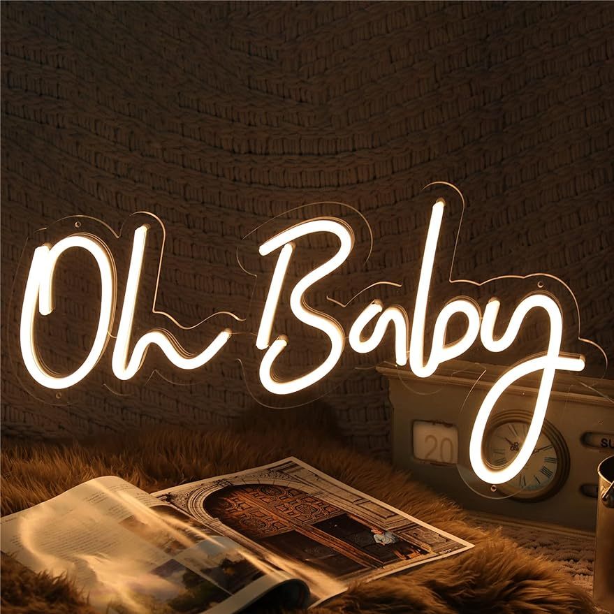 Baby Nursery Wall Lights - Panneau lumineux LED « Oh Baby