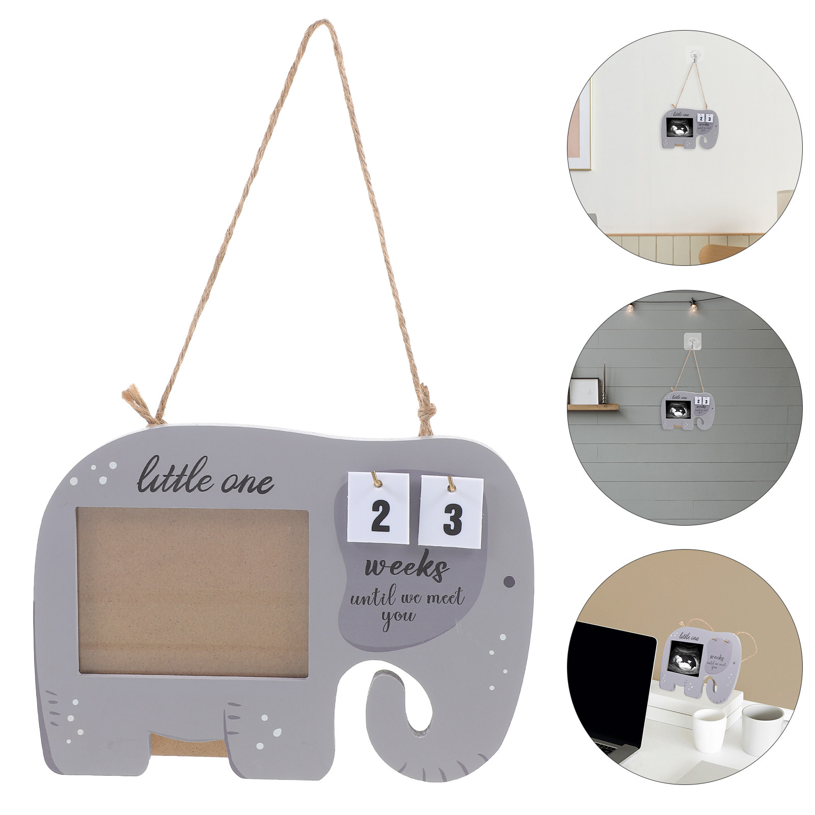 Baby Nursery Frames - Cadre photo en bois pour échographie